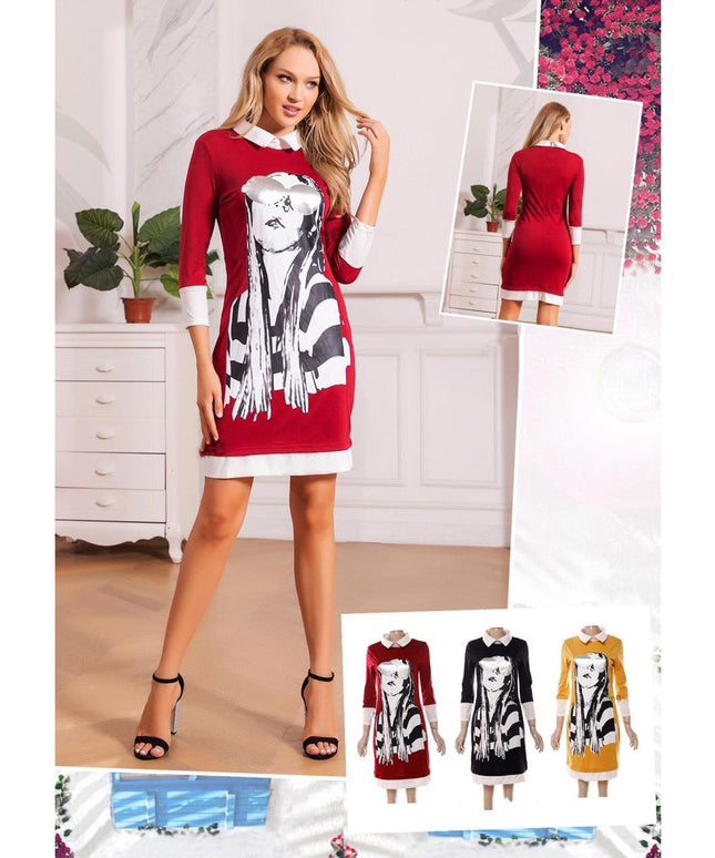 Cartoon Printed Dress