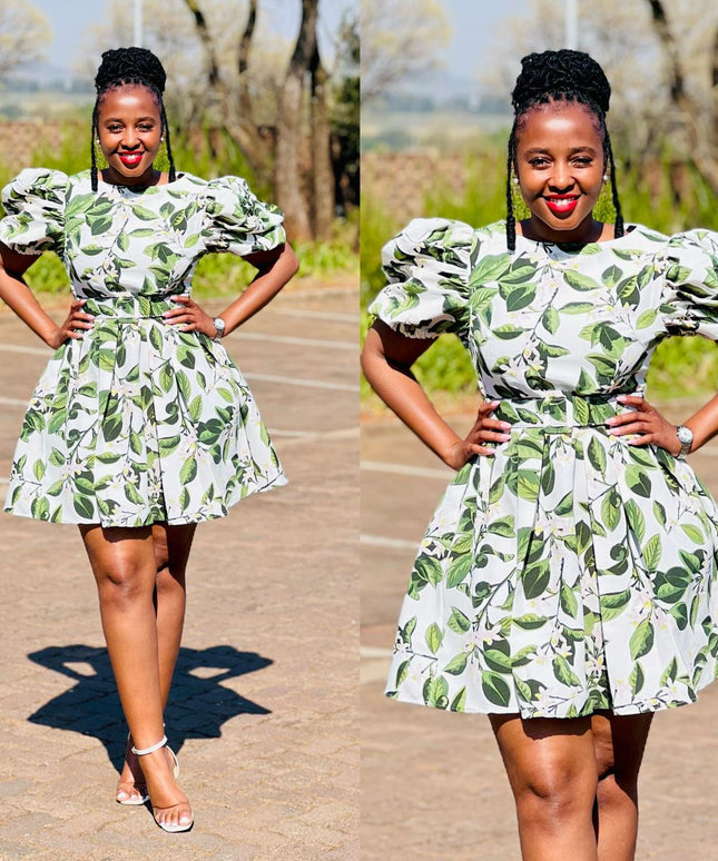 3 Quart Sleeve Midi Ankara Dress