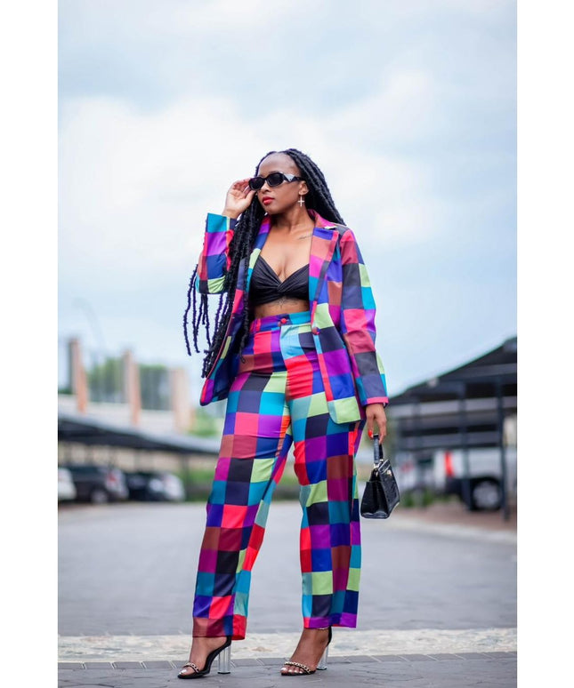 Casual Rainbow Two Piece Set