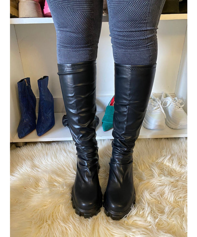 Below Knee Platform Boots