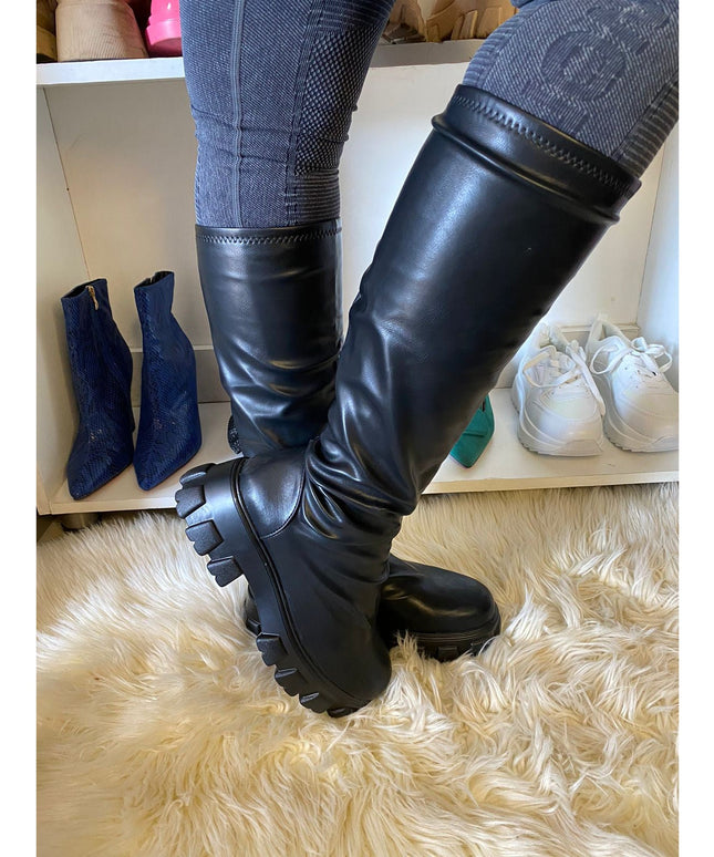 Below Knee Platform Boots