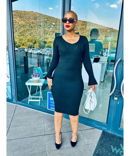 Knitted Bodycon Long Sleeve Dress