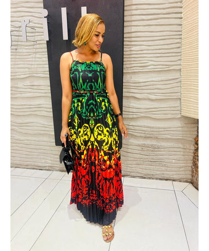 Rasta Sleeveless Maxi Summer Dress