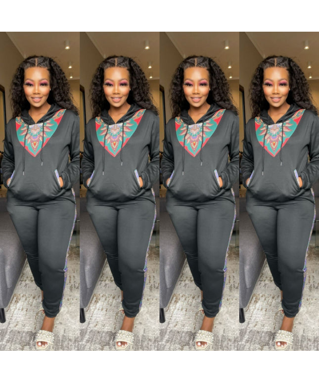 African Print Tracksuit Set