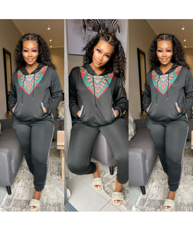 African Print Tracksuit Set