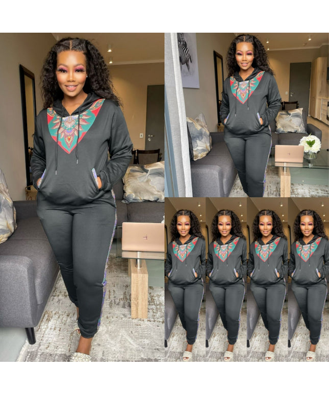 African Print Tracksuit Set