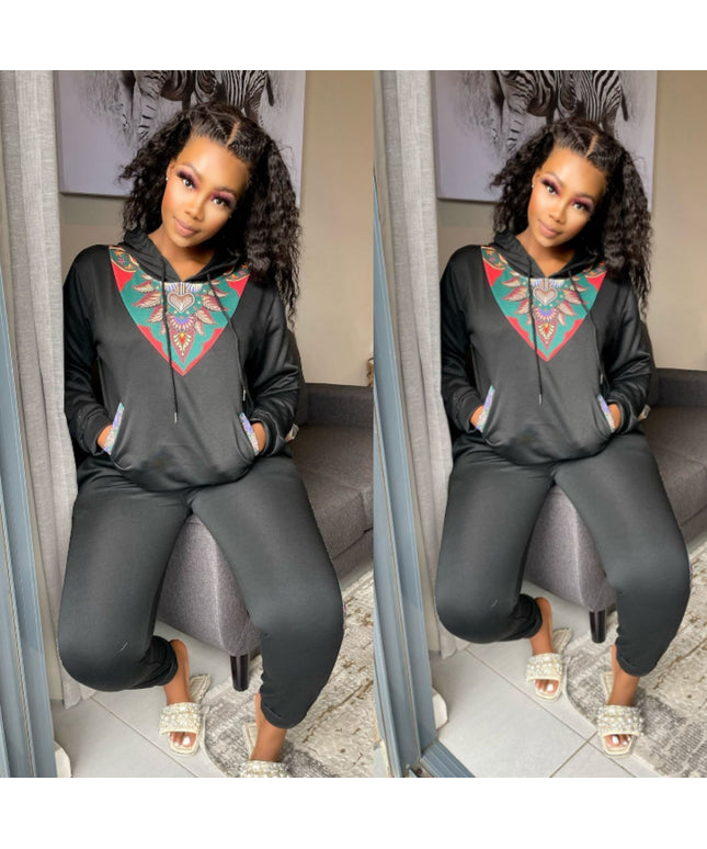 African Print Tracksuit Set