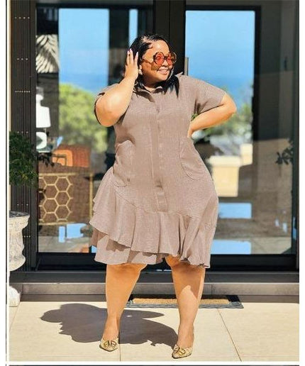 Plus Size Short Sleeve Dress