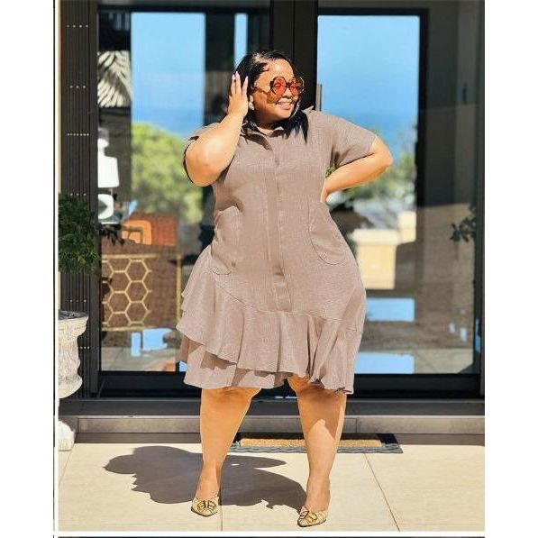 Plus Size Short Sleeve Dress