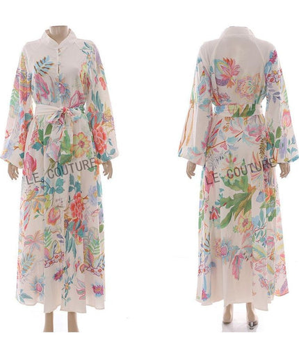 Floral Holiday Robe Dress