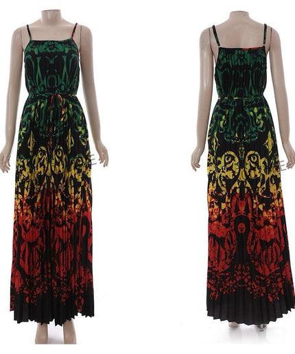 Rasta Sleeveless Maxi Summer Dress