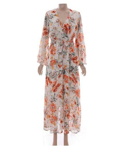 Floral Chiffon French retro A-line Dress