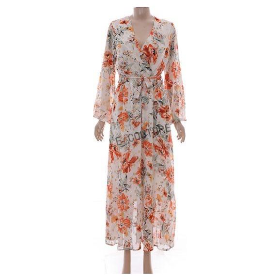 Floral Chiffon French retro A-line Dress