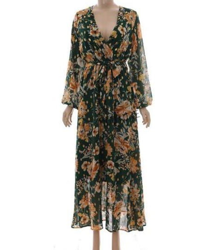 Floral Chiffon French retro A-line Dress