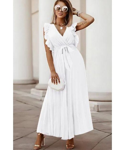 Sleeveless Pleated Maxi Dress