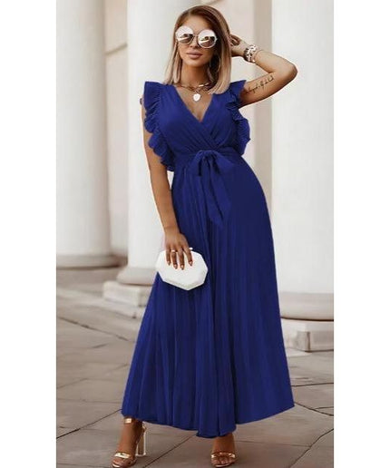 Sleeveless Pleated Maxi Dress