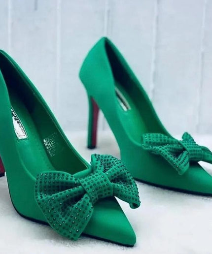 Bowknot Rhinestone Heels