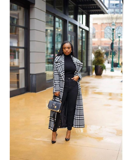 Plaid Thick Long Jacket