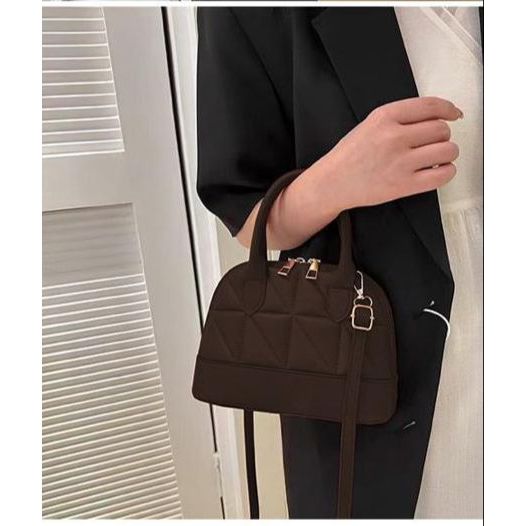 Double Zipper Stylish Shoulder Trendy Crossbody Bag