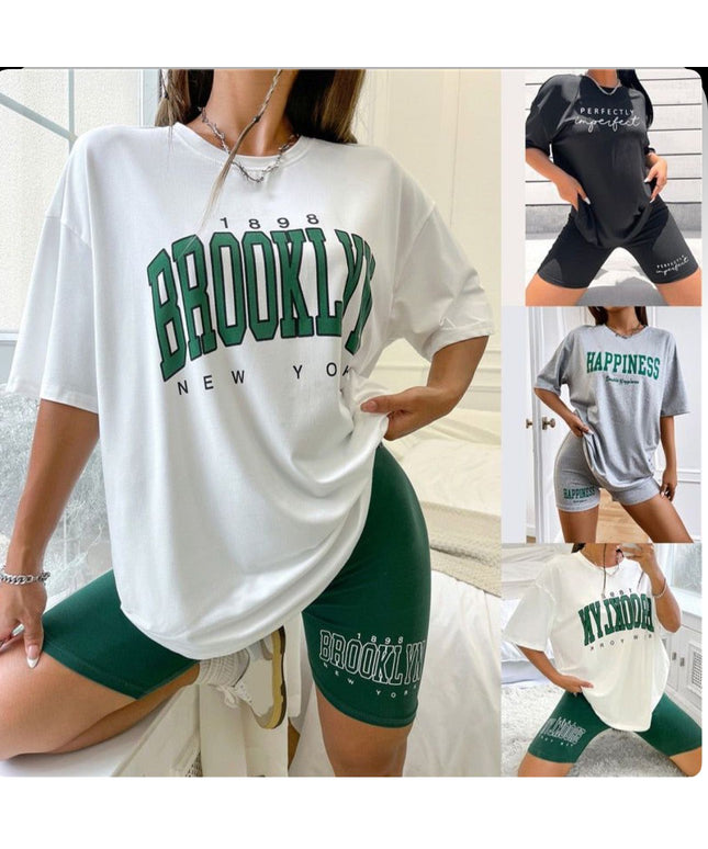 Brooklyn Tee & Biker Short Set