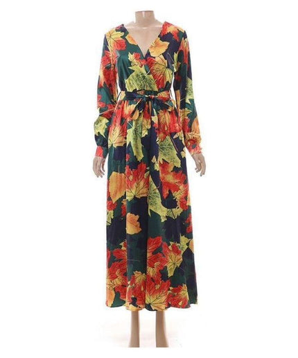 Floral Printed Plus Maxi Dress.