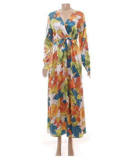 Floral Printed Plus Maxi Dress.