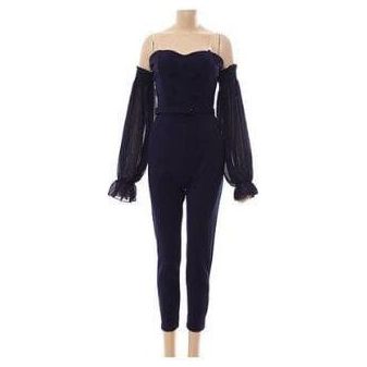 Jumpsuit Sexy Strapless See-through Mesh Long Sleeved.