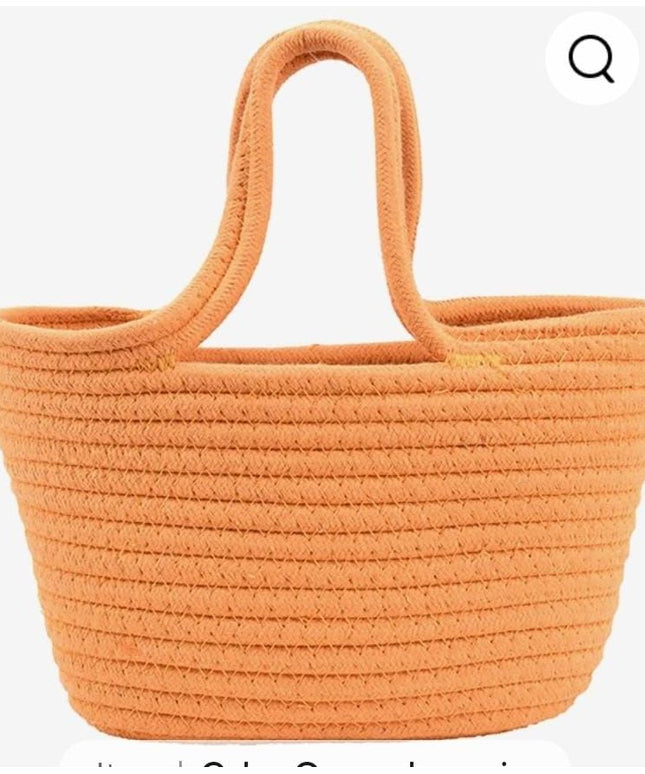 Summer Straw Shoulder Shopping Handbag.