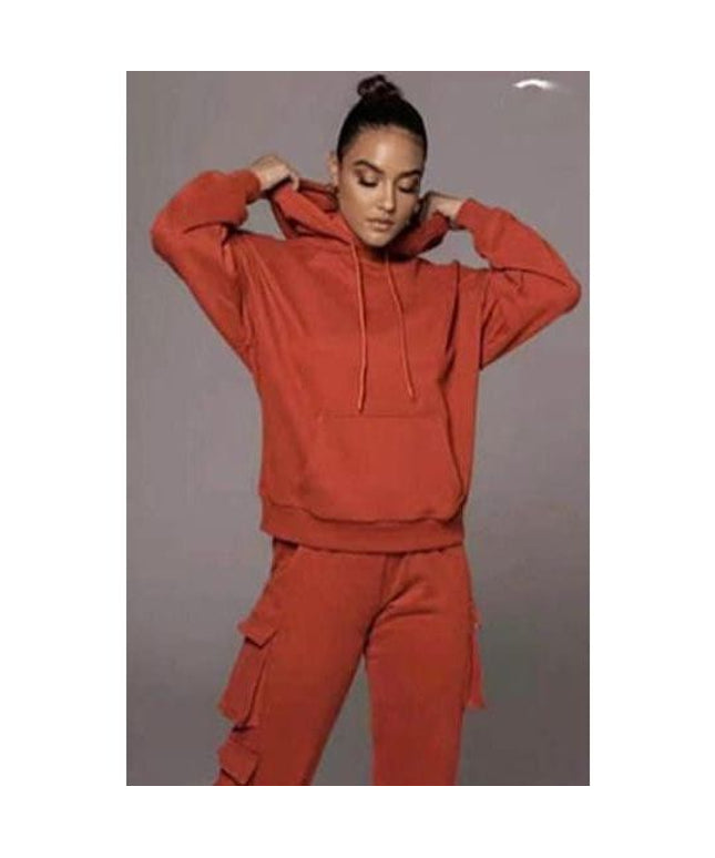 2 Piece Set Tracksuit Pocket Hoodies Sweatpants Suit.