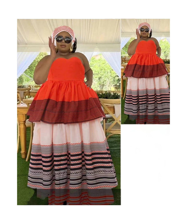 Ankara Xhosa Traditional Dress.