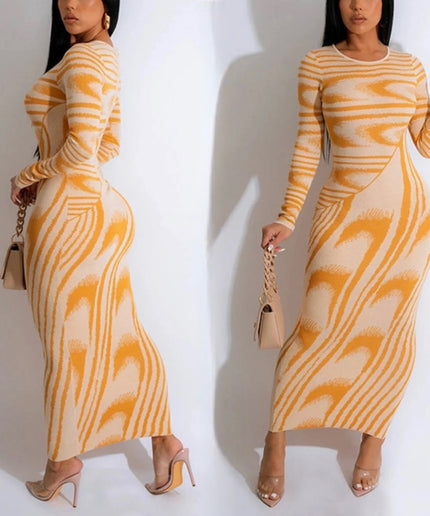 Sleeveless Zebra Print Bodycon Dress