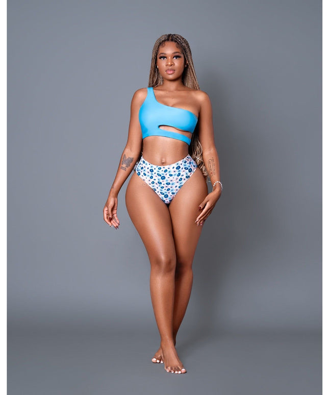 One Off-Shoulder Swimwear sexy bikini set.