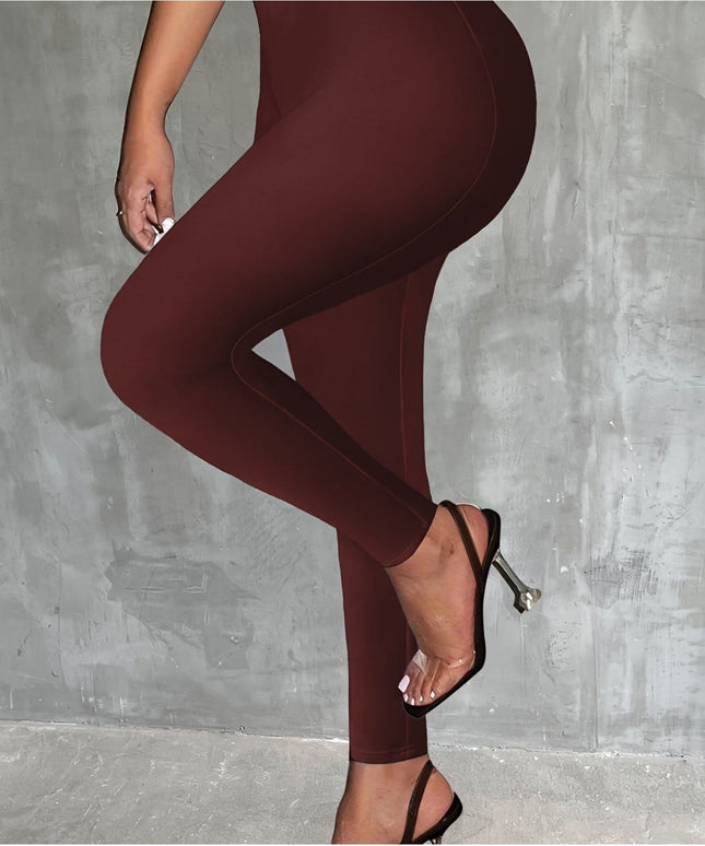 Full Length Seamless Footless Stretching Leggings.