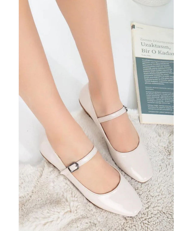 Round Toe Flat Cute Sweet Pumps.