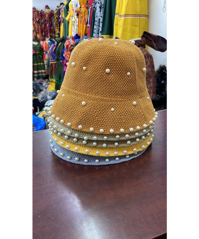 Pearl Decor Bucket Hat.