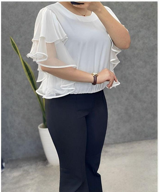 Half-sleeved Waltz Blouse Top.