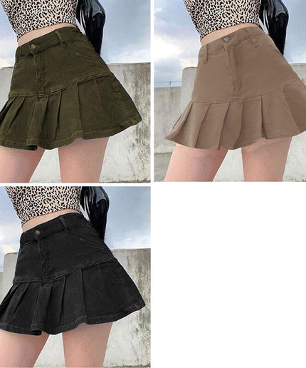 Sexy Girl Pleated Mini Skirt