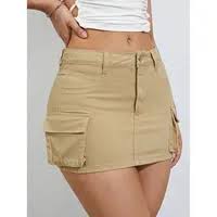 Side Pockets Mini Skirt