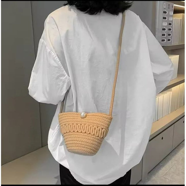 Soft Straw Beach  Crossbody Bag