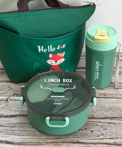 Round leakproof lunch box Combo.