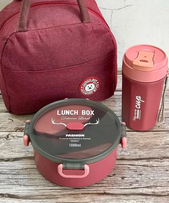 Round leakproof lunch box Combo.