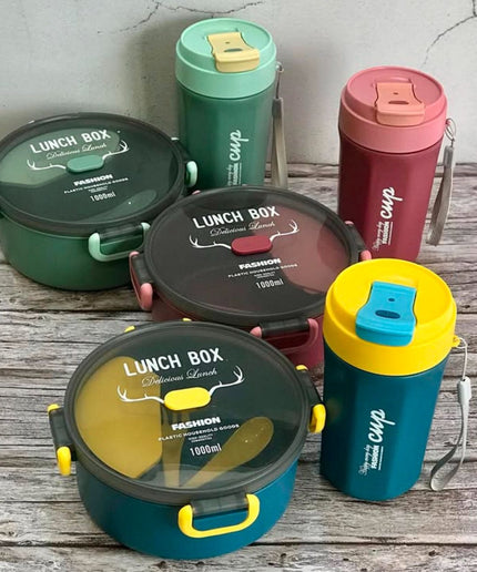 Round leakproof lunch box Combo.