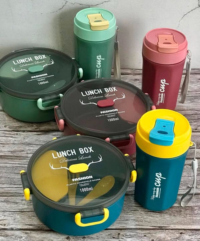 Round leakproof lunch box Combo.