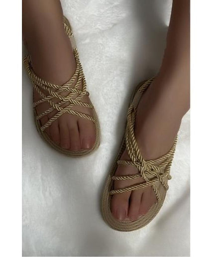 Spresa Mink Thick Soled Rope Sandals