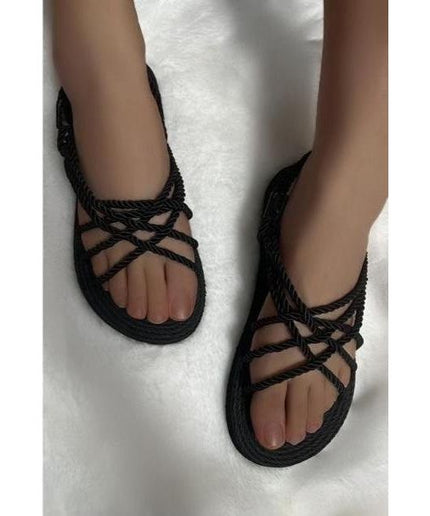 Spresa Mink Thick Soled Rope Sandals