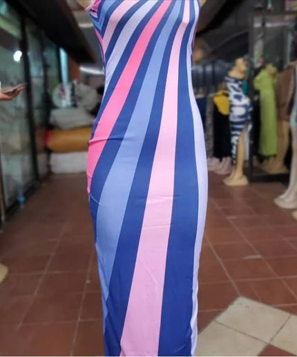 Rainbow colors Maxi Sleeveless Dress