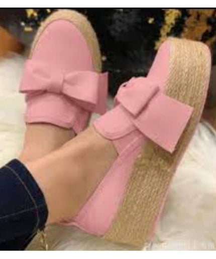 Big Bow Flats Platform Sneakers