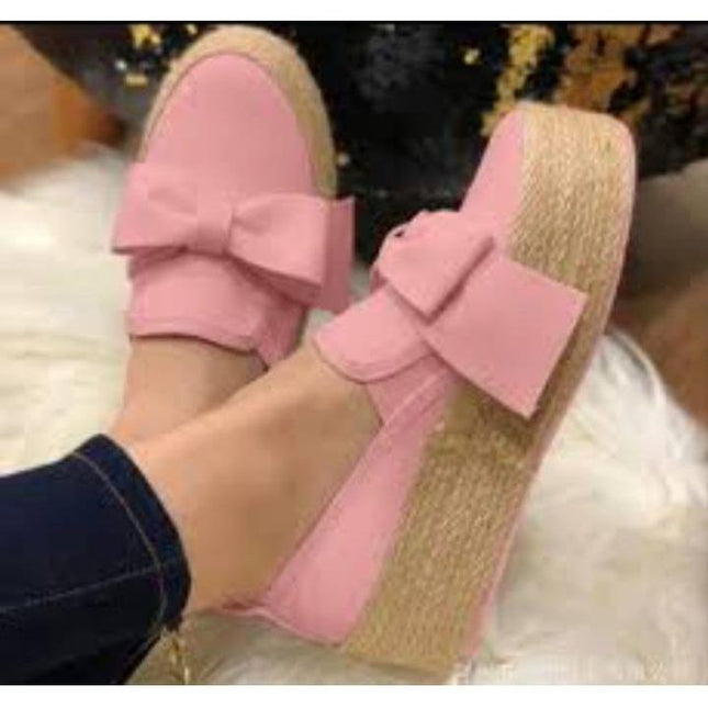 Big Bow Flats Platform Sneakers