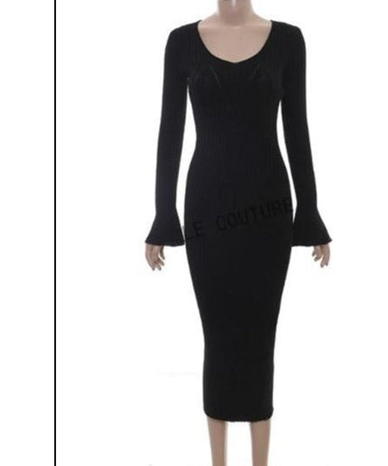 Knitted Bodycon Long Sleeve Dress