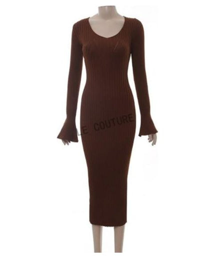 Knitted Bodycon Long Sleeve Dress